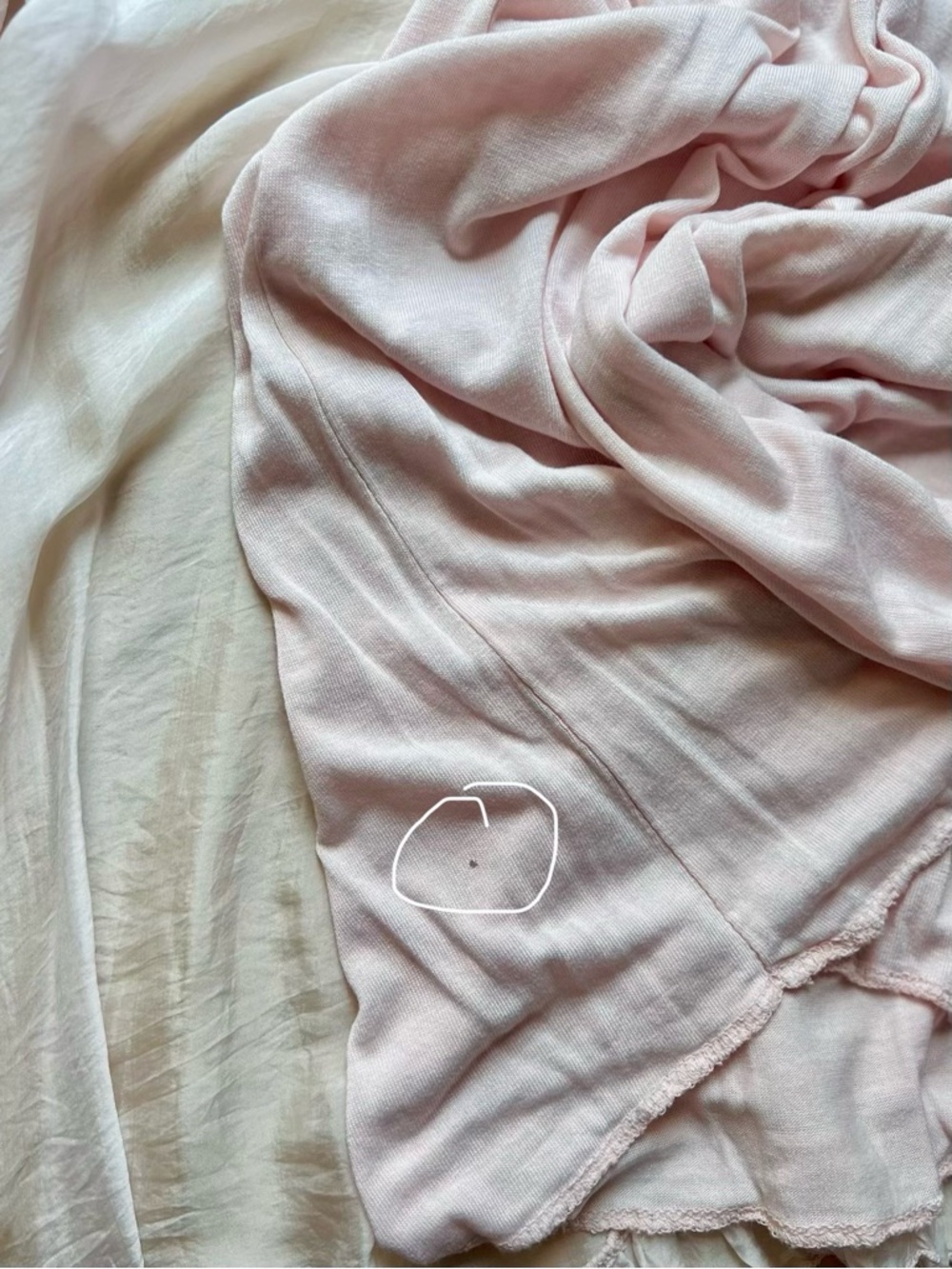 Romantic Blush Pink Silk Embroidered Boho Tunic Top Ruffle Pants Set Fairycore - Picture 16 of 16